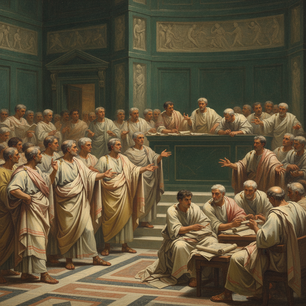 Roman senate in session